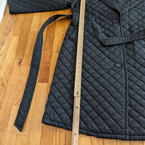 Women’s Long Sleeve Quilted Jacket - Prologue™ Sz L cotton blend. Black. Belted. - Picture 11 of 15